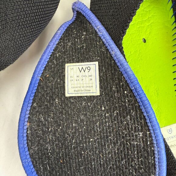 Rothys The Point Black Ballet Flats Womens Sz 9 Pointed Toe Knit Slip On Shoes - Picture 8 of 8